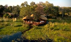 Botswana; Aerial of Baines Camp