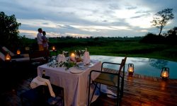 Sanctuary Baines Camp pooldeck star dinner