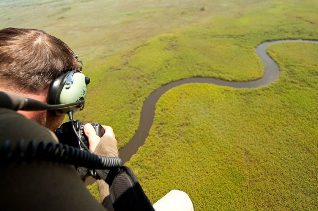 aeriel photography okavango delta